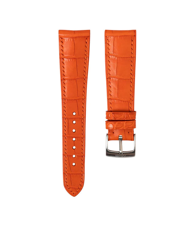 Matte Orange Alligator Signature Strap