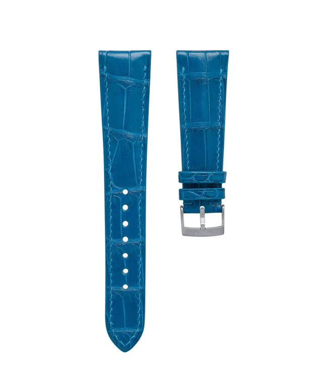 Matte Ocean Blue Alligator Signature Strap Swiss Emporium