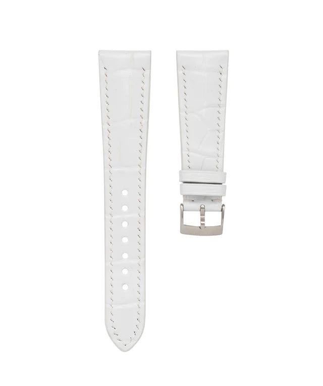 Matte White Alligator Signature Strap