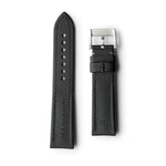 Classic | Black Sailcloth Watch Strap with Grey Stitching