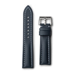 Classic | Navy Blue Sailcloth Watch Strap with White Stitching