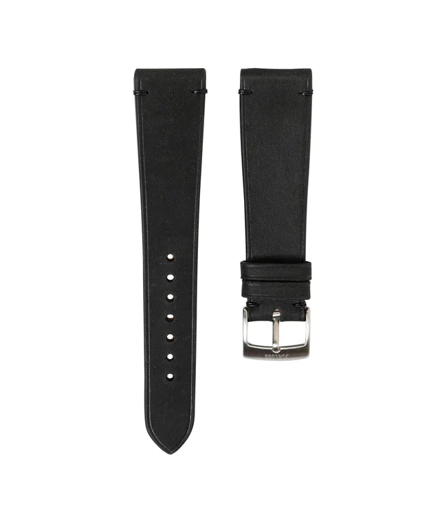 Black Crazy Horse Side-Stitch Strap