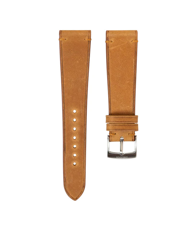 Tan Crazy Horse Side-Stitch Strap