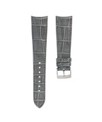 Glossy Grey Crocodile Signature (Curved) Strap