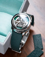 Emerald Green Curved CTS Rubber Strap for MB&F MAD1