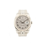 Datejust 36 - Oystersteel and 18k White Gold "Silver Roman" Dial - 2005