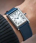 Navy Saffiano Cartier Tank Strap