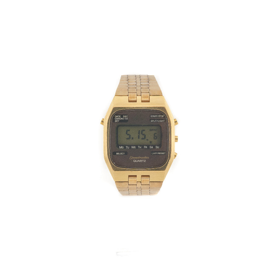 Speedmaster Quartz Digital "LCD" Gold