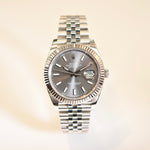 Datejust 41- Oystersteel & 18 ct White Gold, Slate Dial (2021)