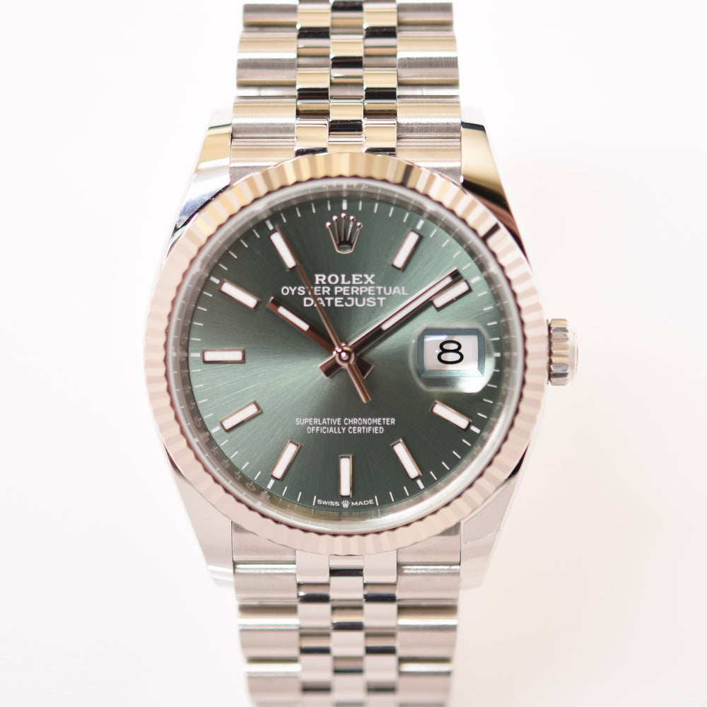 Datejust 36 - Oystersteel and White Gold, Mint Green (2023)