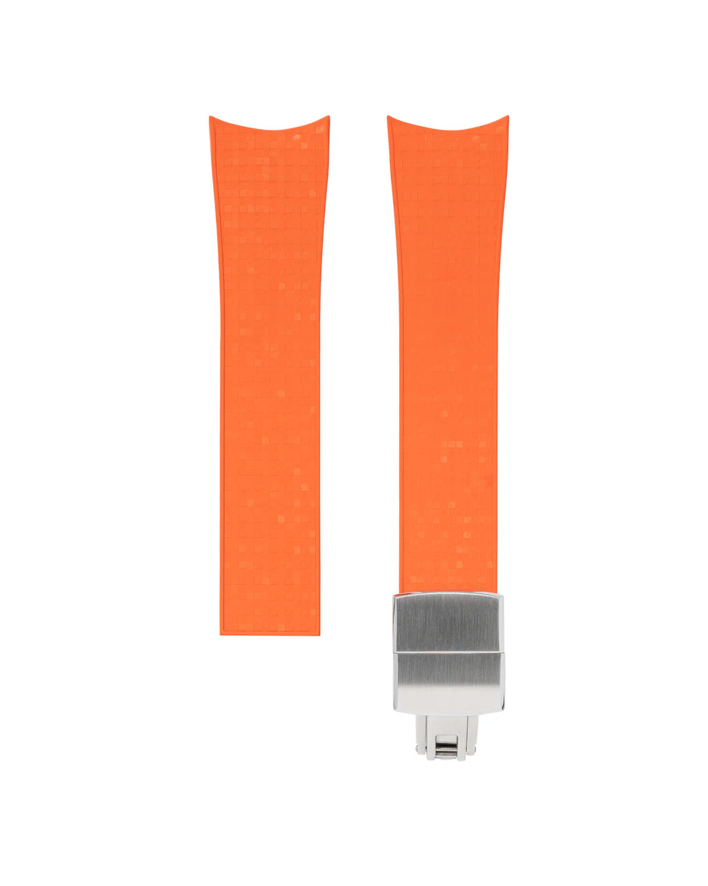 Orange Curved CTS Rubber Strap for MB&F MAD1