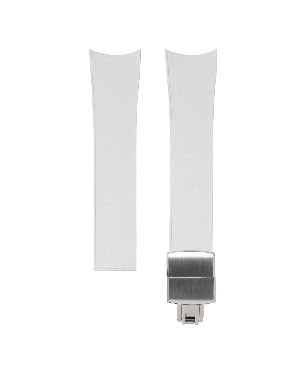 White Curved CTS Rubber Strap for MB&F MAD1