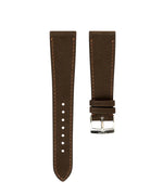 Dark Brown Nubuck Slim Strap