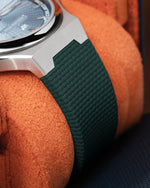 Emerald Green Sailcloth CTS Rubber Strap for Artelier Wen Perception