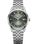 Freelancer Men's Automatic Olive Green Dial Stainless Steel Bracelet Watch, 38 mm