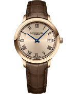Toccata Ladies Brown Leather Quartz Watch, 34 mm