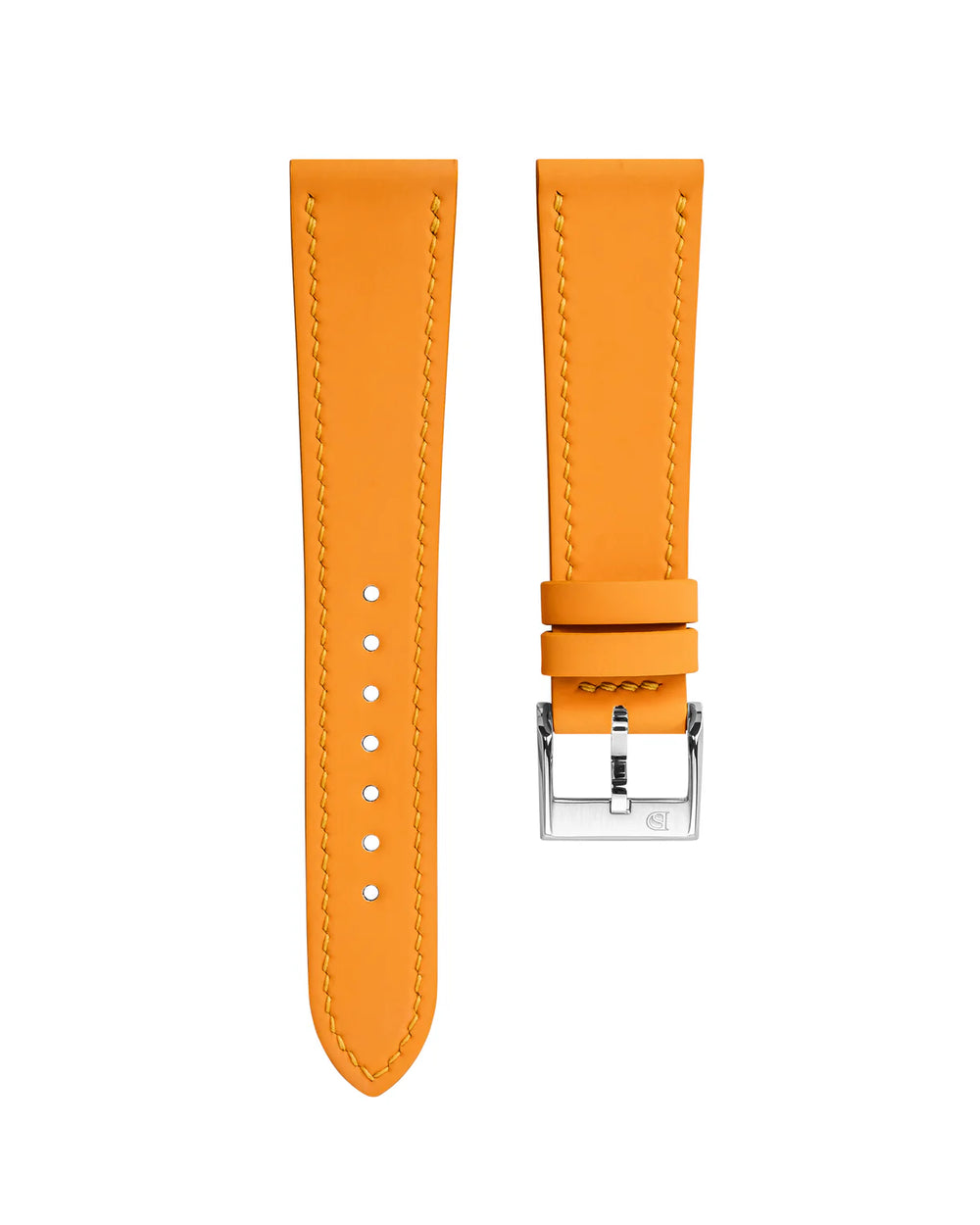 Sun Yellow Rubberised Leather (Smooth) Slim Strap