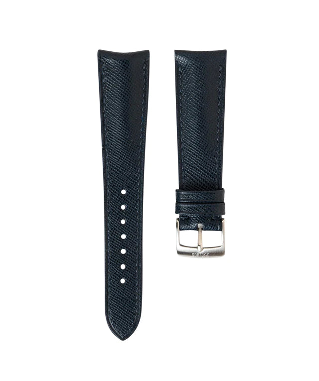 Navy Saffiano Signature (Curved) Strap