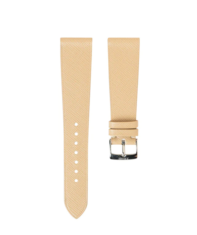 Cream Saffiano Stitchless Strap