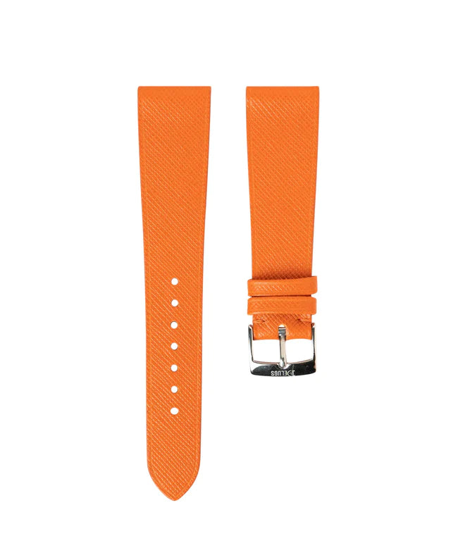 Orange Saffiano Stitchless Signature Strap