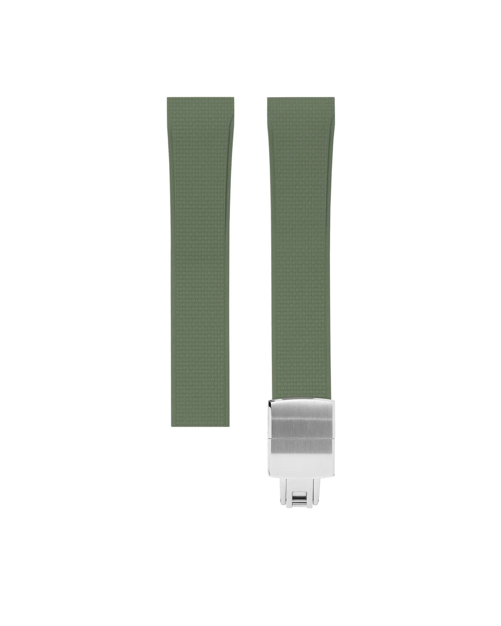 Olive Green Sailcloth CTS Rubber Strap for Cartier Santos de Cartier