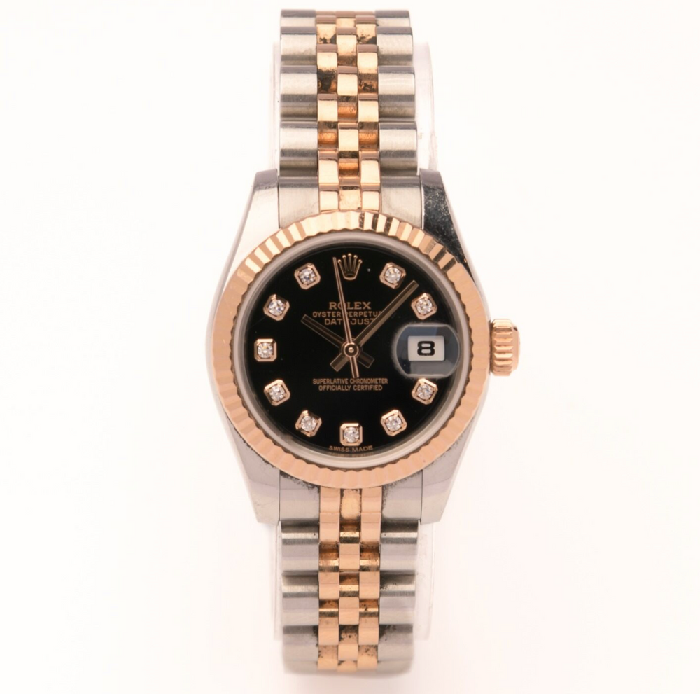 Datejust 26 - Oystersteel & Everose Gold, Diamond Dial