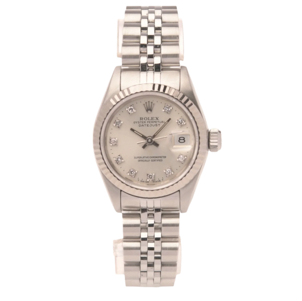 Datejust 26 Oystersteel & White Gold, Diamond Dial (1990)