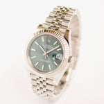 Datejust 41- Oystersteel & 18 ct White Gold, Mint Green (2024)