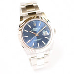 Datejust 41 - Oystersteel & 18 ct White Gold, Bright Blue (2024)