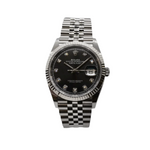 Datejust 36 - Bright Black dial set with Diamonds (2023)