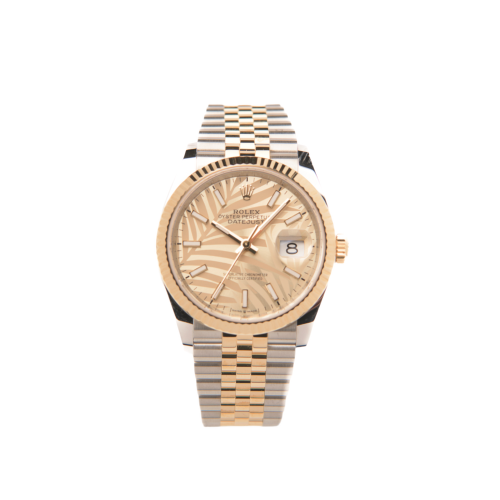 Datejust 36 "Palm Dial" 18ct Yellow Gold and Oystersteel - 2022