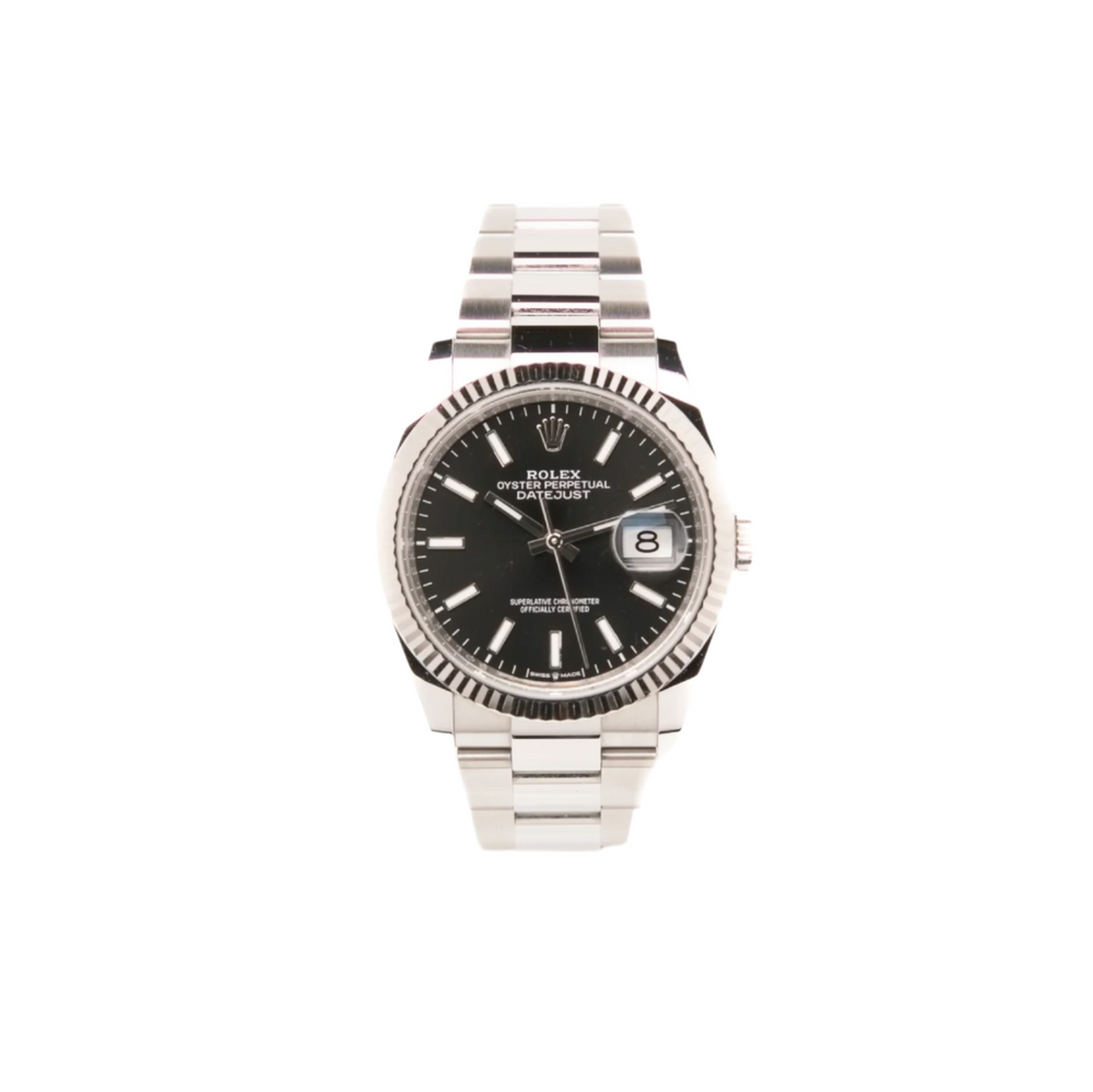 Datejust 36 - Oystersteel and White Gold, "Bright Black" - 2024