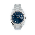 Datejust 41 - Oystersteel, Fluted Oyster, Bright Blue (2024)