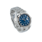 Datejust 41 - Oystersteel, Fluted Oyster, Bright Blue (2024)