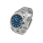 Datejust 41 - Oystersteel, Fluted Oyster, Bright Blue (2024)