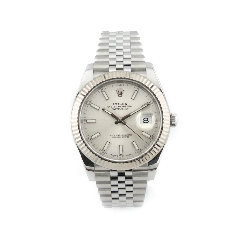 Datejust 41 - Oystersteel & 18 ct White Gold, Silver - 2018