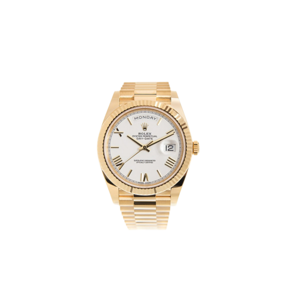 Day-Date 40 - Silver Dial set with Roman Numerals