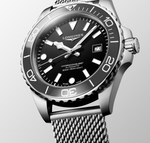 HYDROCONQUEST BLACK DIAL MESH BRACELET