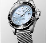 HYDROCONQUEST "FROSTED BLUE" 42MM WITH MESH BRACELET