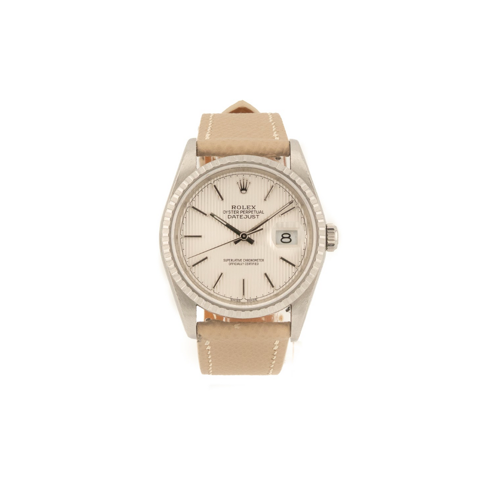 Datejust 36 Oystersteel and 18 ct White gold "Silver" Dial - 16220