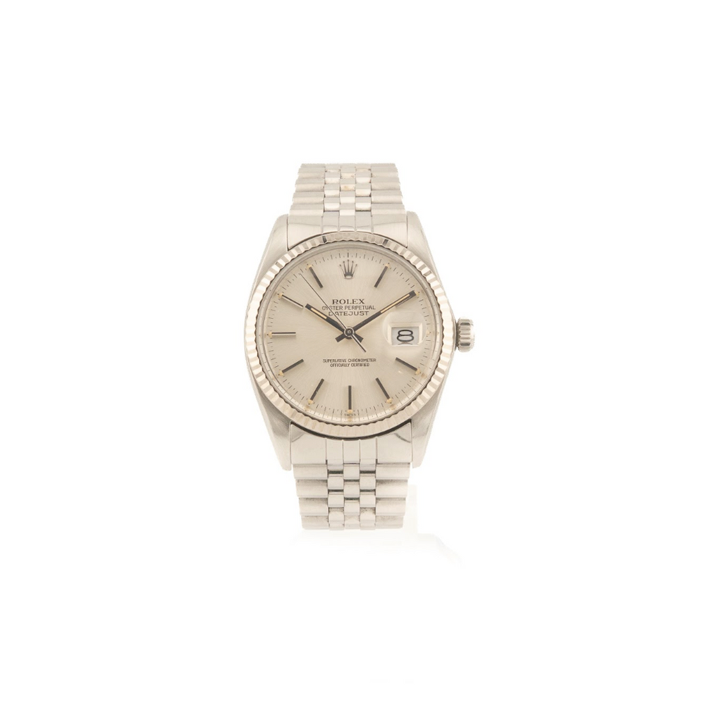 Datejust 36 Oystersteel and 18 ct White gold "Silver" Dial - 16014