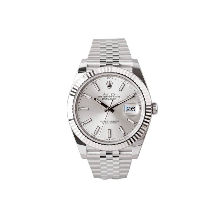Datejust 41 - Oystersteel & 18 ct White Gold, "Silver" - 2021