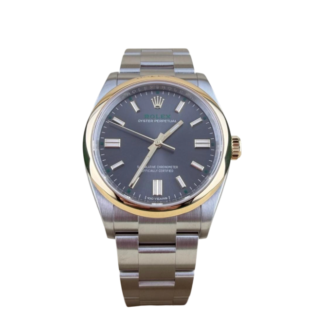 Rolex Oyster Perpetual 36 "100 Years" Slate Dial Yellow Rolesor
