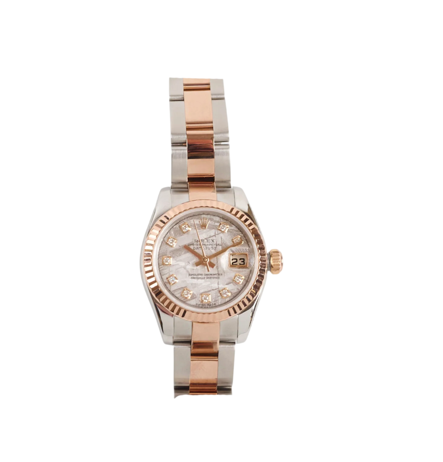 Datejust 26 - Oystersteel & Everose Gold,Meteorite Dial