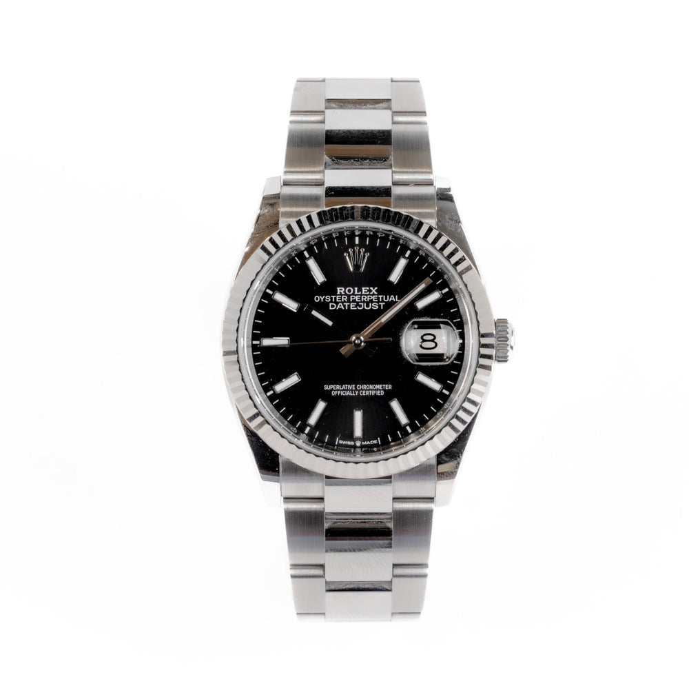 Datejust 36 - Oystersteel and White Gold, "Bright Black" 2024