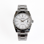 Datejust 41- Oystersteel & 18 ct White Gold, Stick Dial (2025)