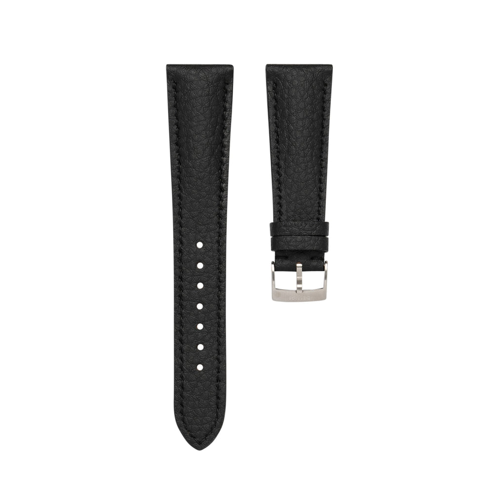 Black Rubberised Leather (Togo) Signature Strap