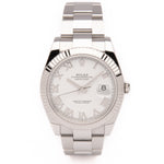 Datejust 41 - Oystersteel and White Gold, White Dial (2023)