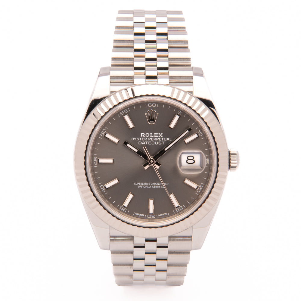 Datejust 41 - Oystersteel & 18 ct White Gold, Slate Dial