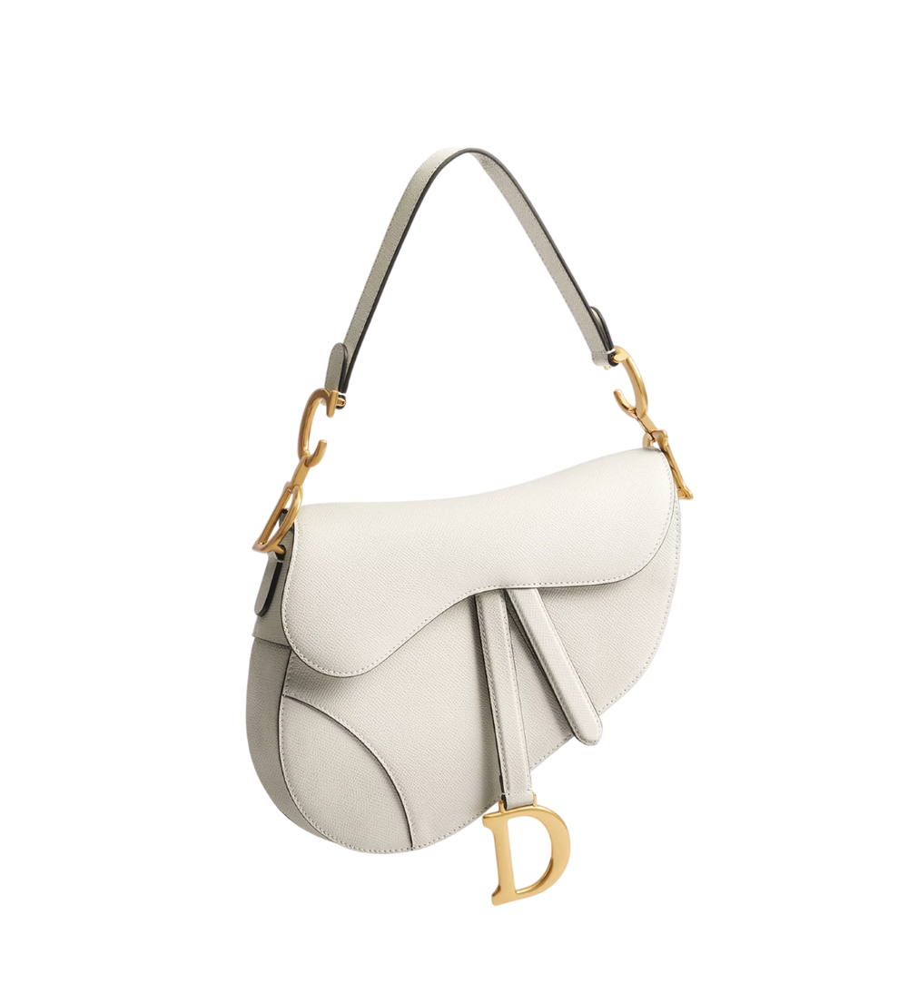 Dior Saddle Bag with Strap "Latte Grained Calfskin"